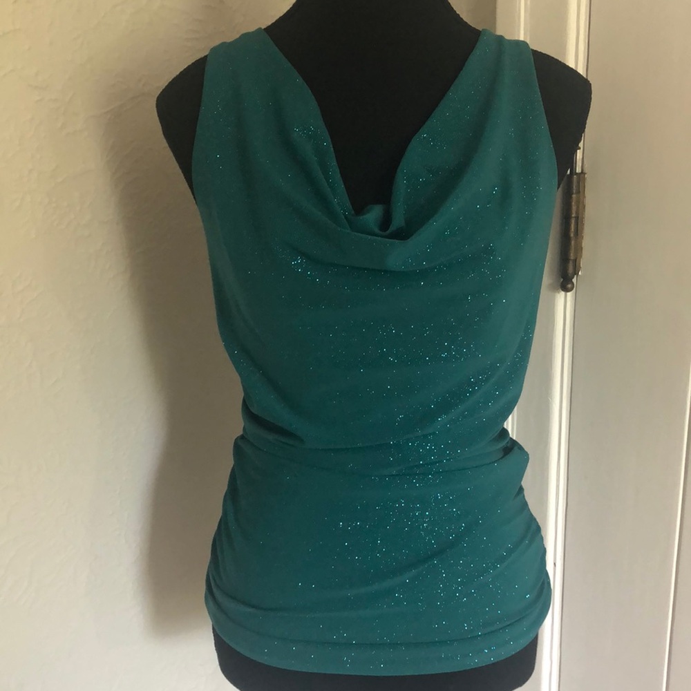 Ladies Eclipse Teal Sparkle Tank - Size Small